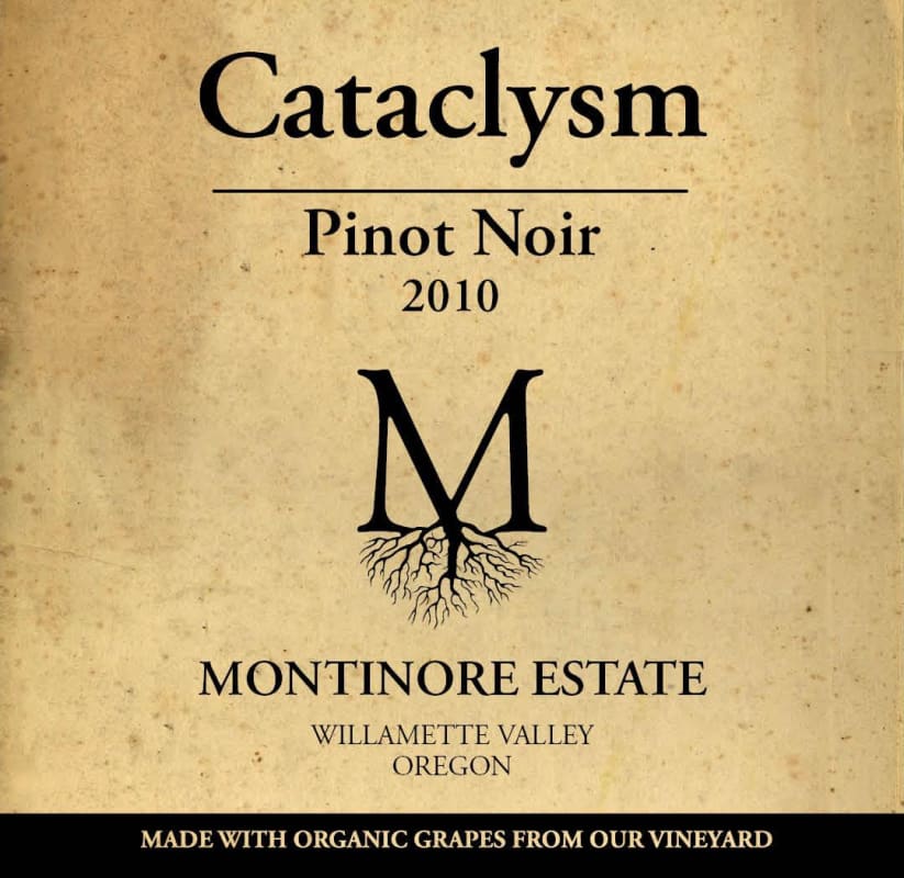 Montinore Estate Cataclysm Pinot Noir 2010 Front Label