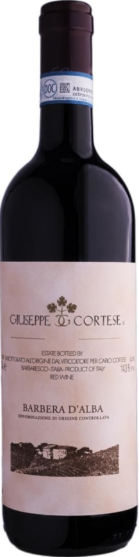 Giuseppe Cortese Barbera d'Alba 2022 Front Bottle Shot