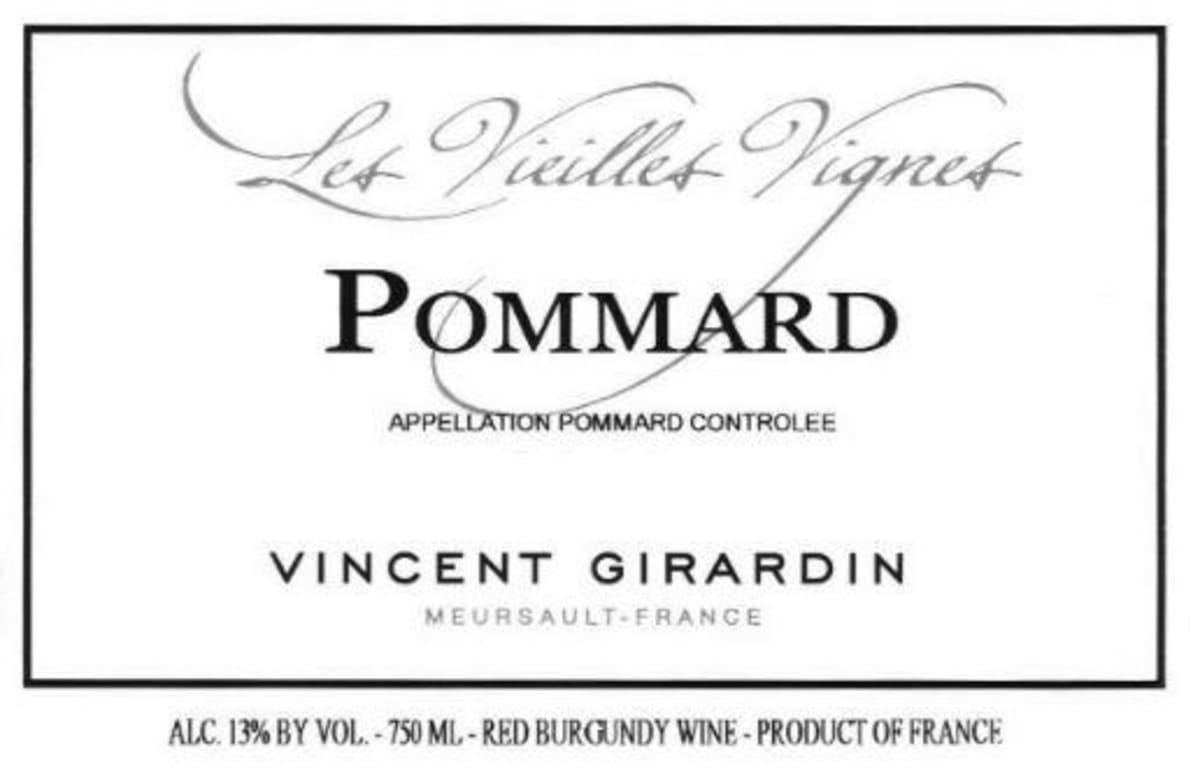 Vincent Girardin Pommard Les Vieilles Vignes (375ML half-bottle) 2017 Front Label