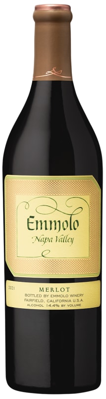 Emmolo Merlot 2021 Front Bottle Shot