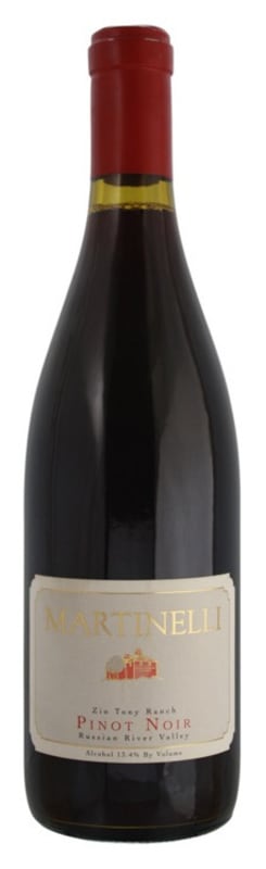 Martinelli Zio Tony Ranch Pinot Noir 2016 Front Bottle Shot