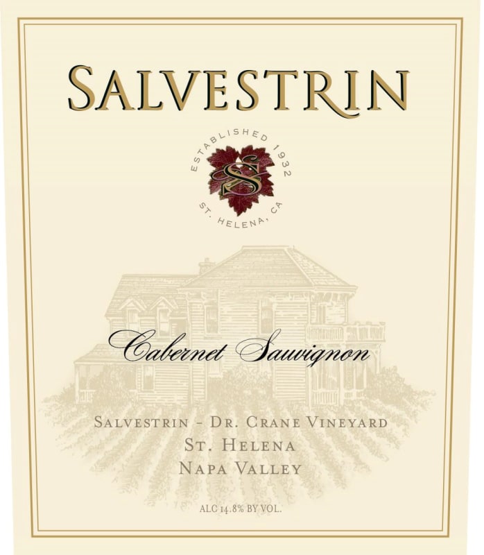 Salvestrin Dr. Crane Vineyard Estate Cabernet Sauvignon 2015 Front Label
