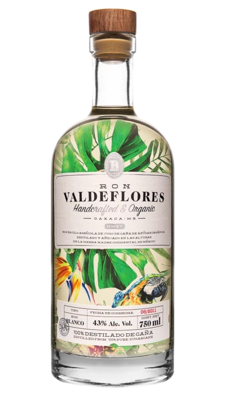 Ron Valdeflores Blanco Rum Front Bottle Shot