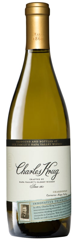 Charles Krug Carneros Chardonnay 2016 Front Bottle Shot