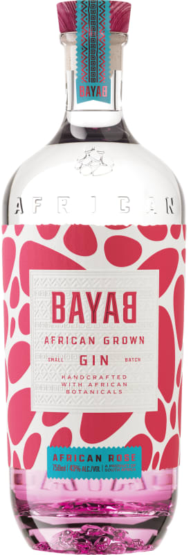 Bayab African Rose Gin Front Bottle Shot