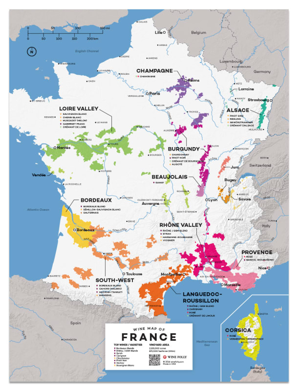 Wine Folly France Wine Map Gift Product Image