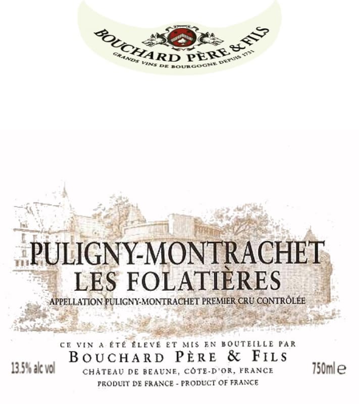 Bouchard Pere & Fils Puligny-Montrachet Les Folatieres 2006 Front Label
