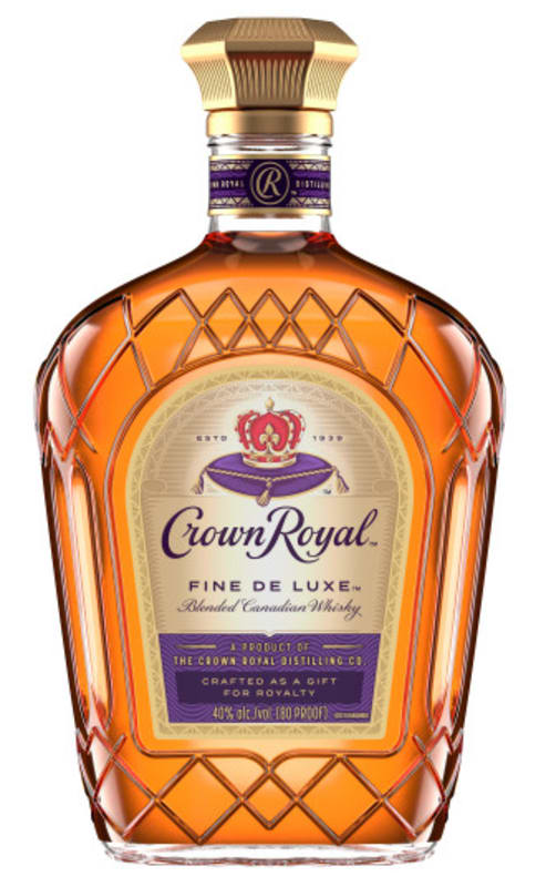 Crown Royal Fine De Luxe Blended Canadian Whisky Front Bottle Shot