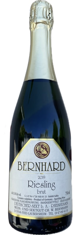 Bernhard Rheinhessen Riesling Brut Sekt Front Bottle Shot