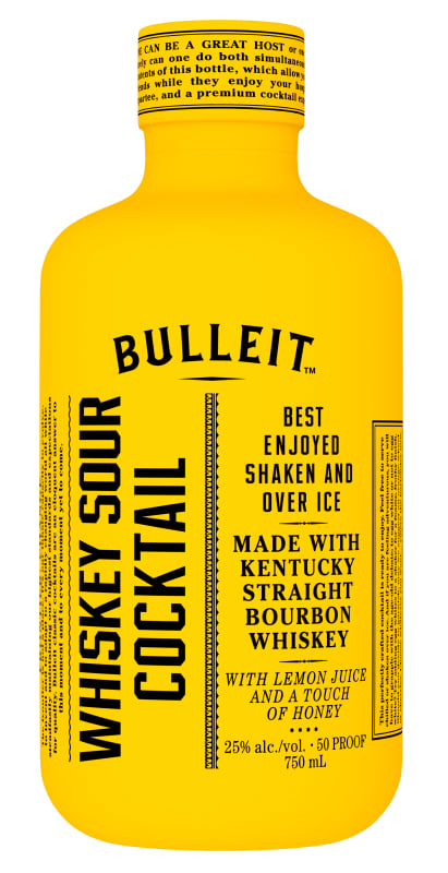 Bulleit Whiskey Sour Cocktail Front Bottle Shot