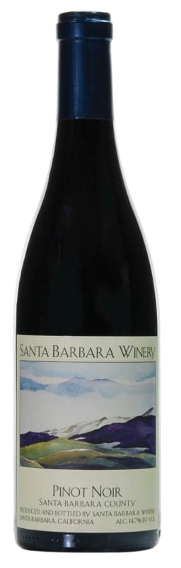 Santa Barbara Winery Santa Barbara Pinot Noir 2018 Front Bottle Shot