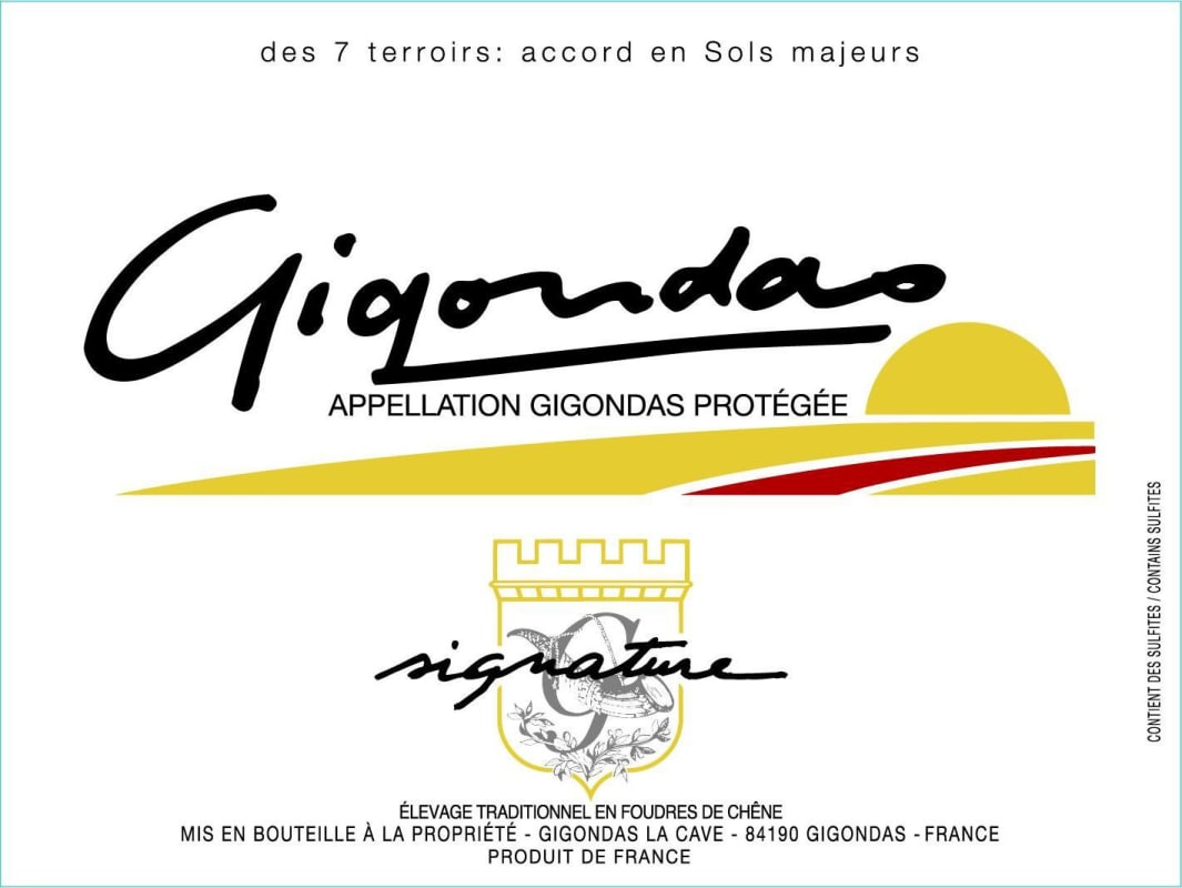 Gigondas La Cave Gigondas Signature 2017 Front Label