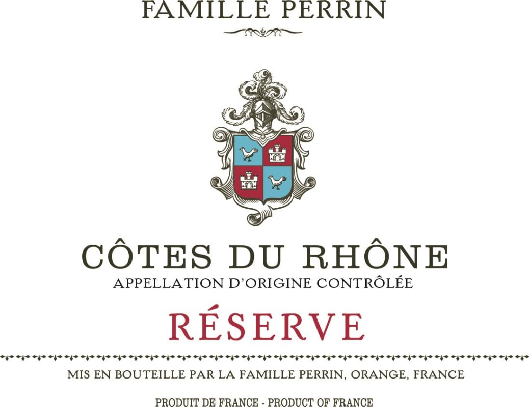 Famille Perrin Cotes du Rhone Reserve Rouge 2018 Front Label