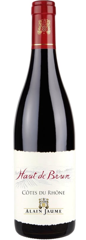 Alain Jaume Cotes du Rhone Haut de Brun Rouge 2018 Front Bottle Shot