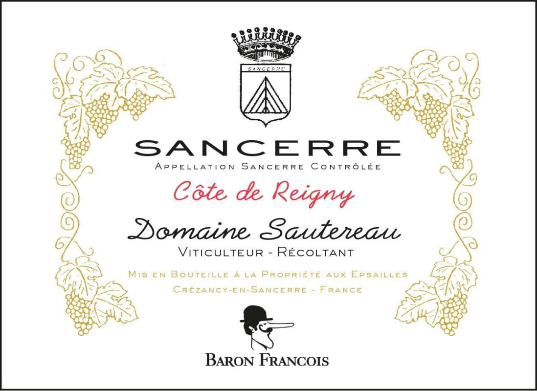 Domaine Sautereau Sancerre Cote de Reigny Sauvignon Blanc 2016 Front Label