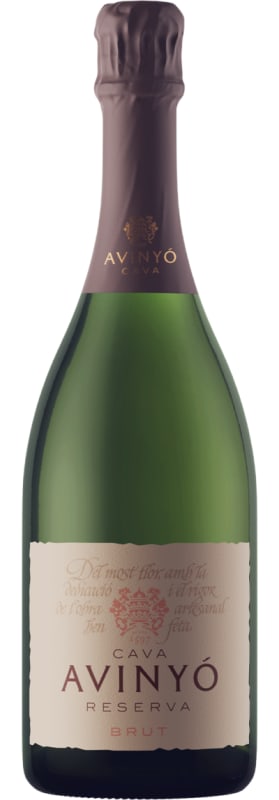 Avinyo Brut Reserva Cava 2022 Front Bottle Shot