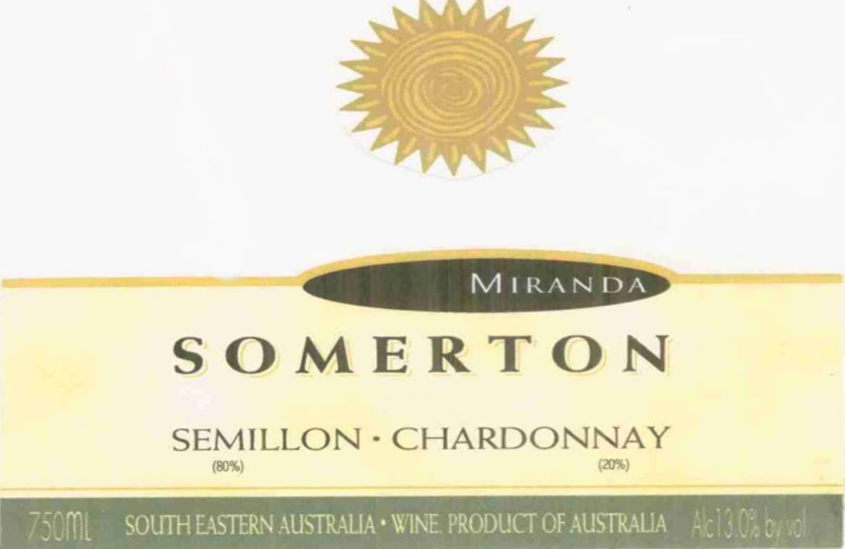 Miranda Somerton Semillon - Chardonnay 2003 Front Label