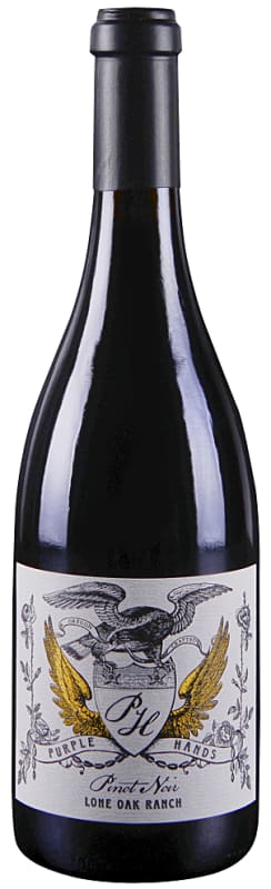 Purple Hands Lone Oak Pinot Noir 2017 Front Bottle Shot
