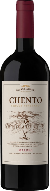 Bodega Cuarto Dominio Chento Malbec 2024 Front Bottle Shot