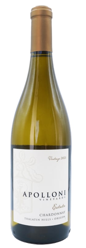 Apolloni Vineyards Estate Chardonnay 2021 Front Bottle Shot