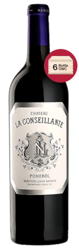 Chateau La Conseillante 6-Pack 2022 in Wood Case (OWC Futures Pre-Sale) 2022 Front Bottle Shot