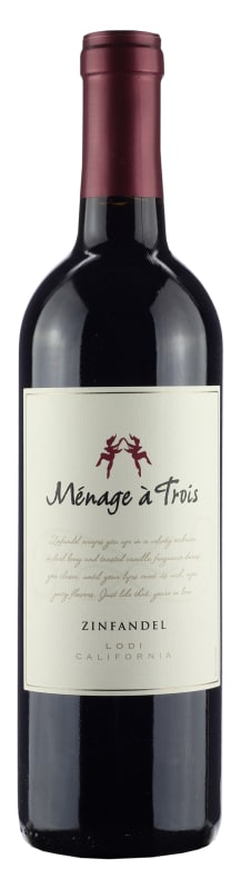 Menage a Trois Zinfandel 2019 Front Bottle Shot