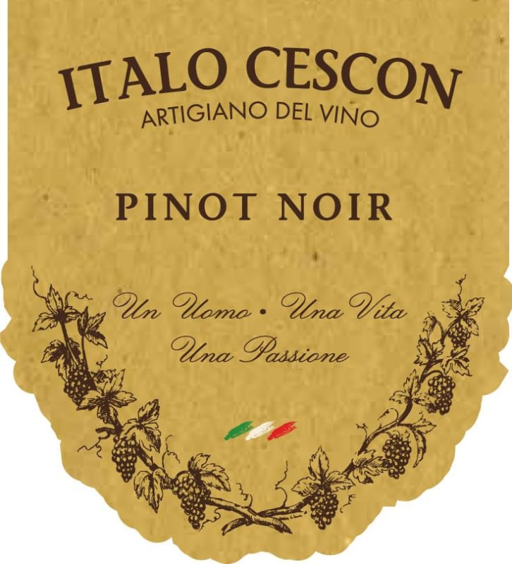 Italo Cescon History and Wine Ltd. Storia e Vini Pinot Nero 2015 Front Label