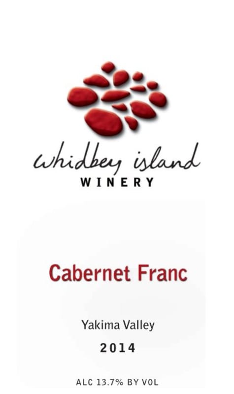 Whidbey Island Vineyard & Winery Cabernet Franc 2014 Front Label