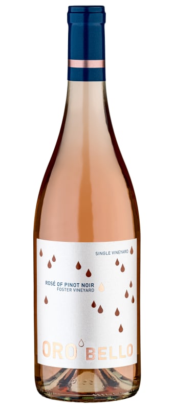 Oro Bello Foster Vineyard Rose of Pinot Noir 2019 Front Bottle Shot