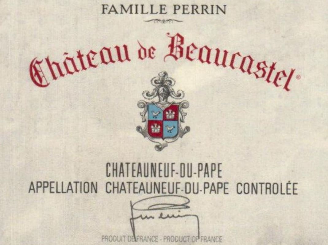 Chateau de Beaucastel Chateauneuf-du-Pape 2012 Front Label