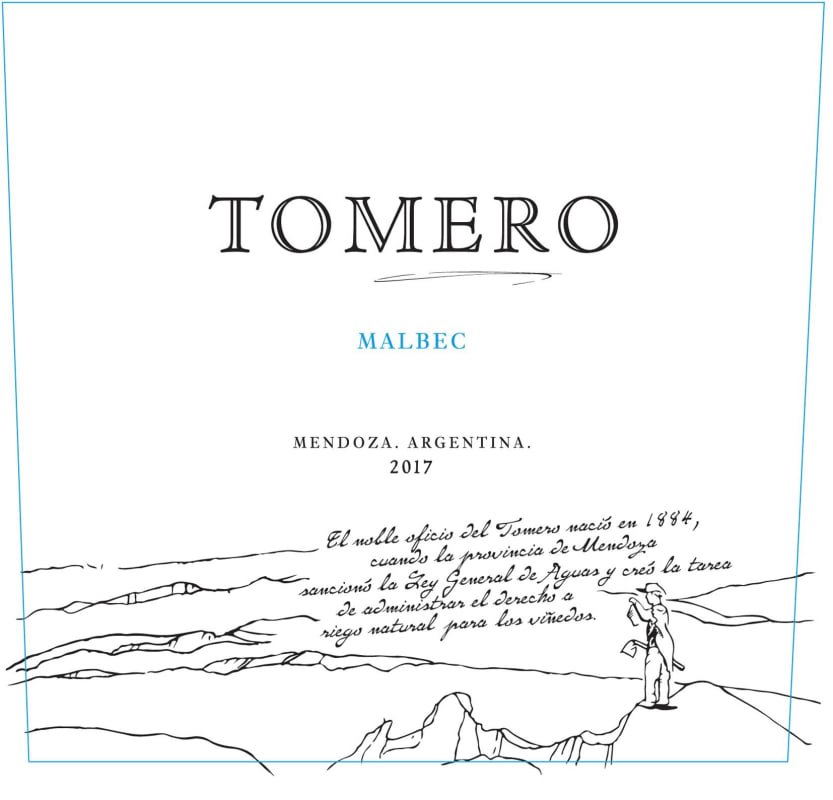 Tomero Malbec 2017 Front Label
