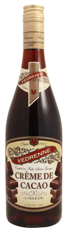 Vedrenne Creme de Cacao Dark Liqueur Front Bottle Shot
