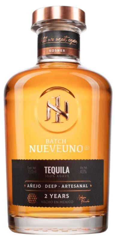 NueveUno Organic Anejo Deep Tequila Front Bottle Shot