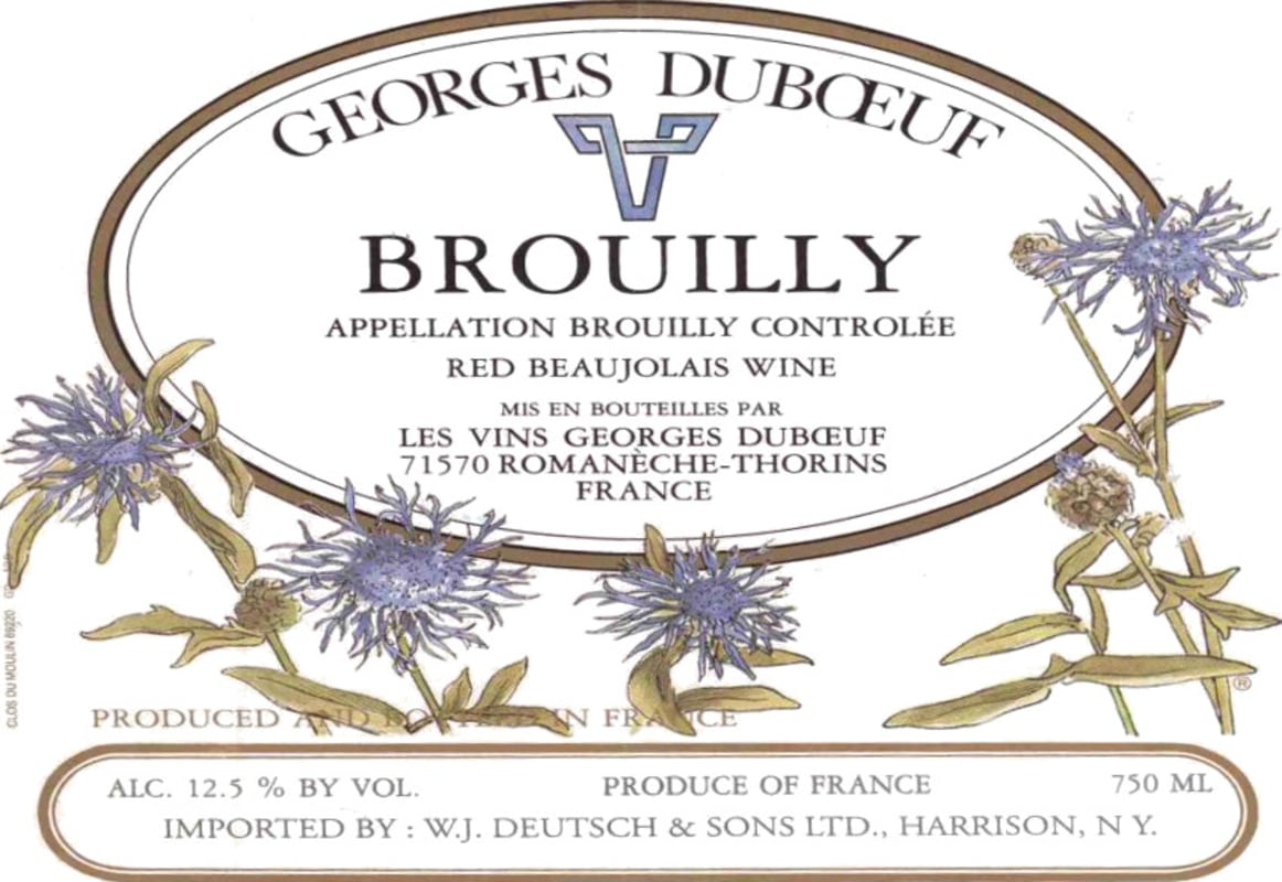 Duboeuf Beaujolais Cote de Brouilly 1999 Front Label