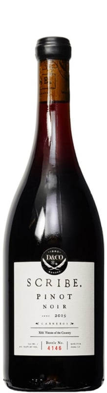 Scribe Carneros Pinot Noir 2019 Front Bottle Shot