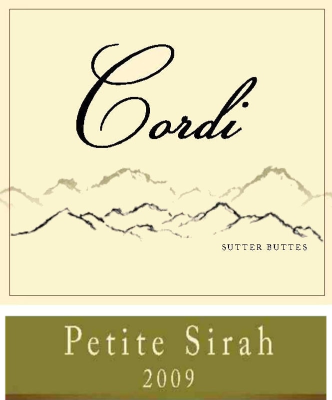 Cordi Winery Petite Sirah 2009 Front Label
