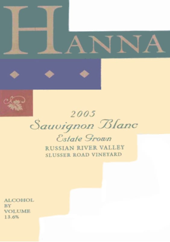 Hanna Russian River Valley Sauvignon Blanc 2005 Front Label