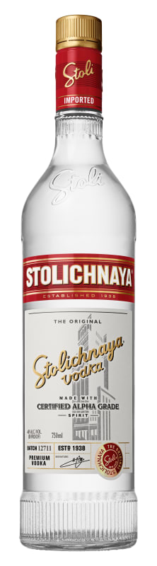 Stoli 80 Proof Vodka Front Bottle Shot