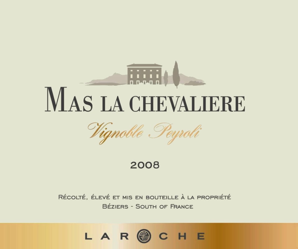 Mas La Chevaliere Vignoble Peyroli Blanc 2008 Front Label