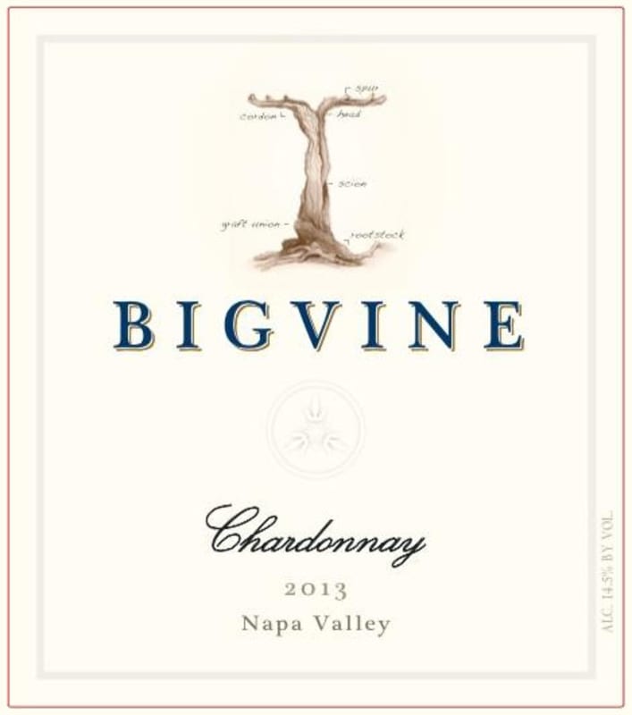Big Vine Chardonnay 2013 Front Label