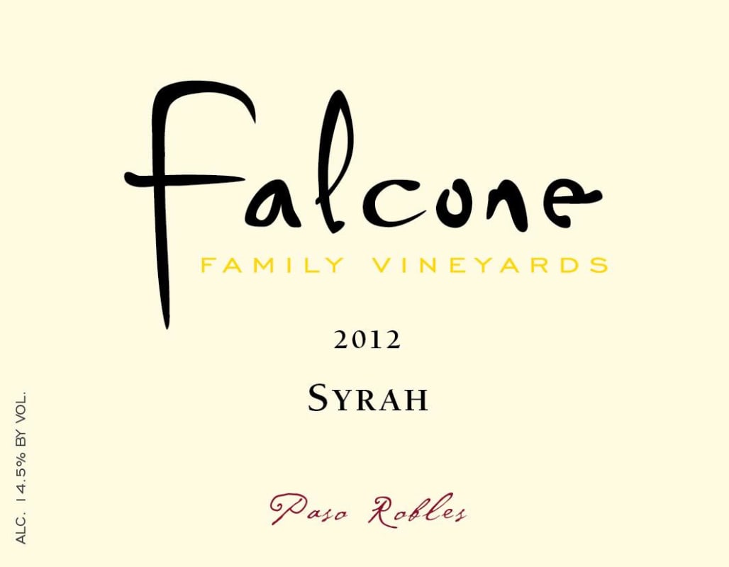 Falcone Syrah 2012 Front Label