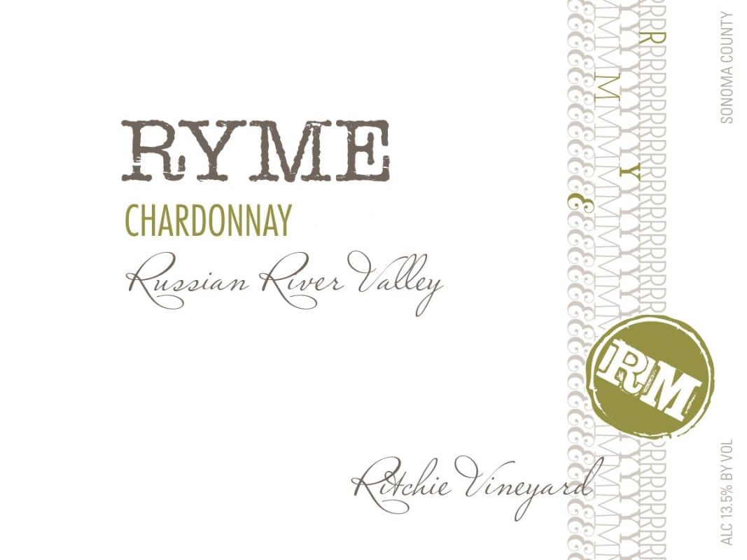 Ryme Ritchie Vineyard Chardonnay 2015 Front Label