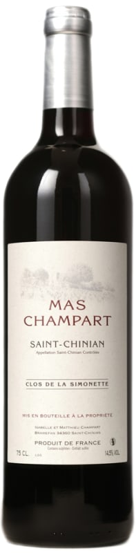 Mas Champart Saint-Chinian Clos de la Simonette 2023 Front Bottle Shot