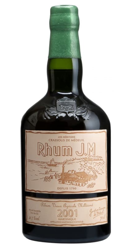 Rhum J.M. 15 Year Agricole Rum 2001 Front Bottle Shot