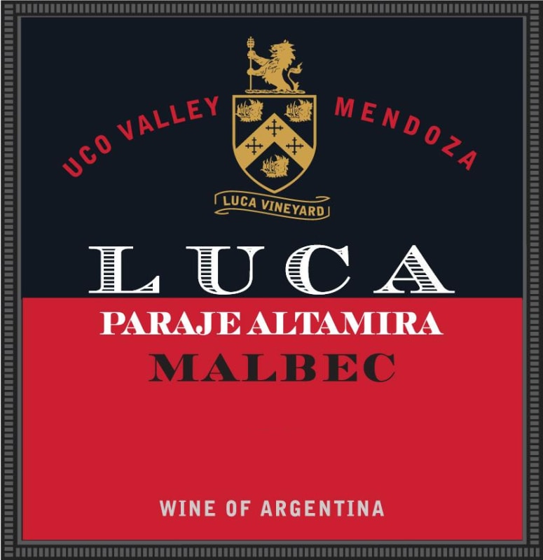 Luca Malbec 2017 Front Label
