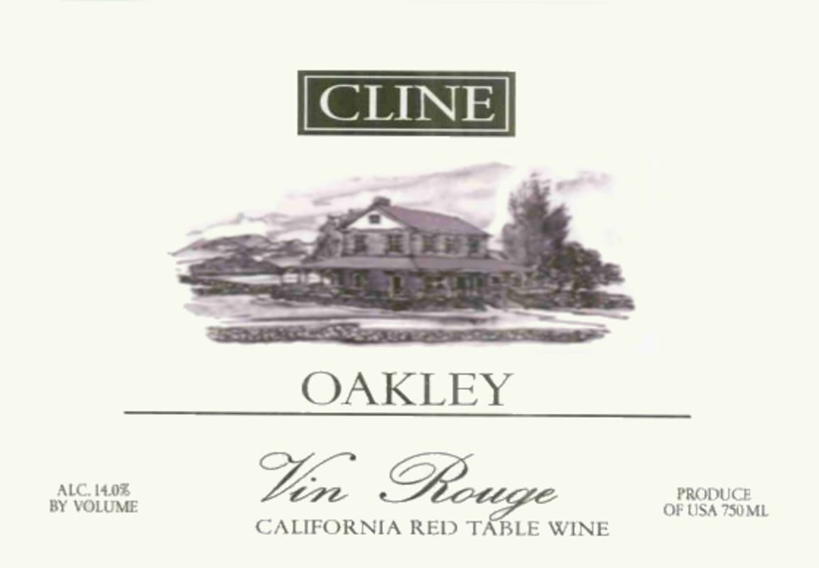 Cline Oakley Vin Rouge 2012 Front Label