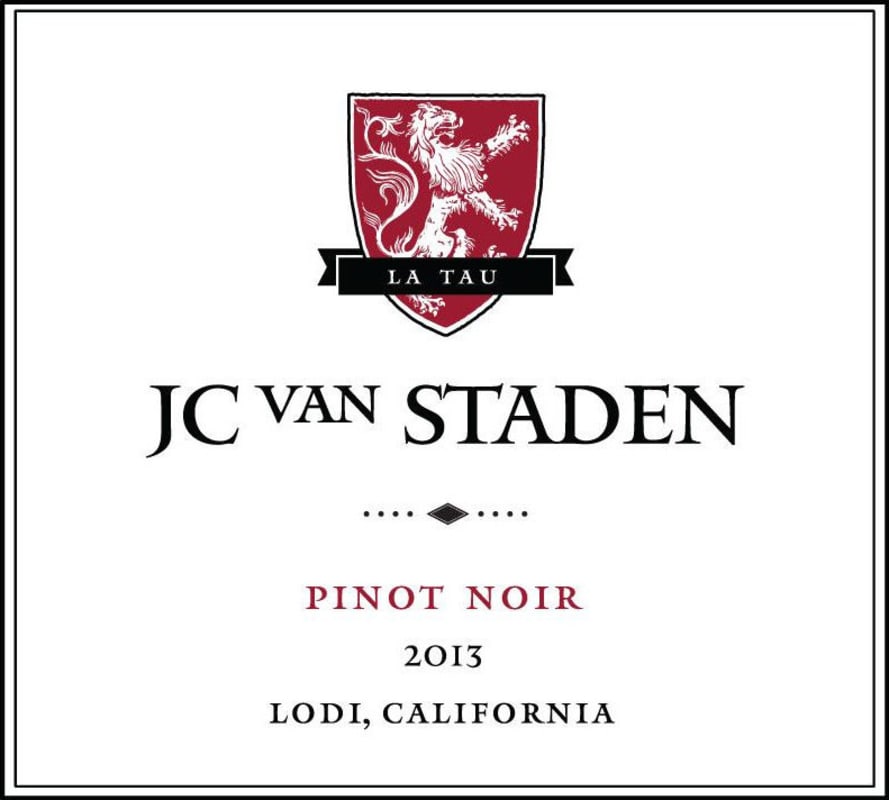 JC van Staden 2013 Front Label