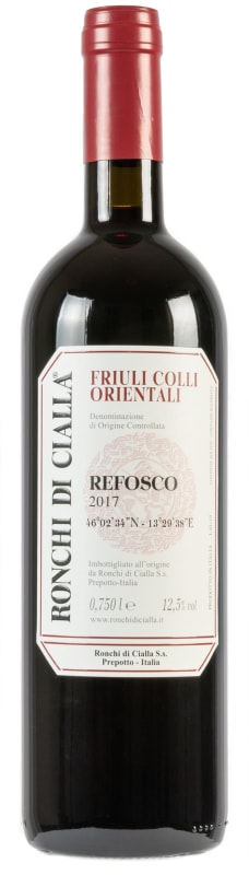 Ronchi di Cialla Refosco 2017 Front Bottle Shot