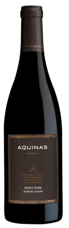 Aquinas Pinot Noir 2015 Front Bottle Shot