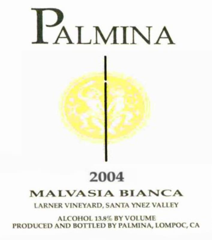 Palmina Larner Vineyard Malvasia Bianca 2004 Front Label